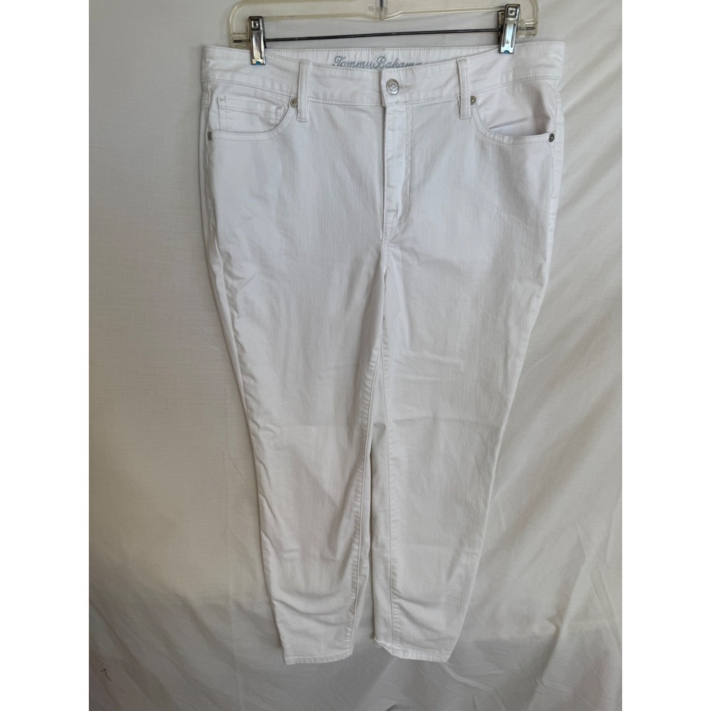 Tommy Bahama Indigo Palms White High Rise Ankle Skinny Jeans 10 28 RN 86549